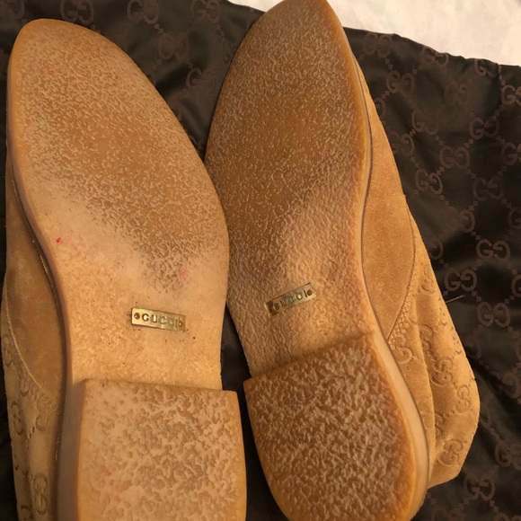 Gucci suede monogrammed boots - Picture 4 of 8